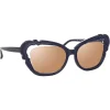 Linda Farrow - 824 C4 Cat Eye Sunglasses - Navy - Linda Farrow Eyewear - Avvenice