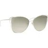 Linda Farrow - 809 C5 Cat Eye Sunglasses - White Gold - Linda Farrow Eyewear - Avvenice
