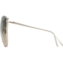 Linda Farrow - 809 C5 Cat Eye Sunglasses - White Gold - Linda Farrow Eyewear - Avvenice