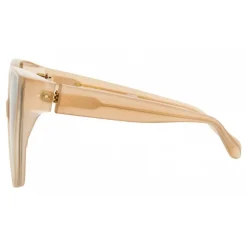 Linda Farrow - 656 C8 Cat Eye Sunglasses - Milky Tobacco - Linda Farrow Eyewear - Avvenice