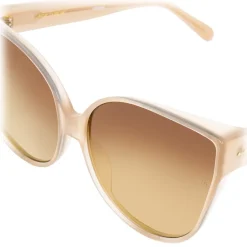 Linda Farrow - 656 C8 Cat Eye Sunglasses - Milky Tobacco - Linda Farrow Eyewear - Avvenice