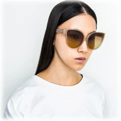 Linda Farrow - 656 C8 Cat Eye Sunglasses - Milky Tobacco - Linda Farrow Eyewear - Avvenice
