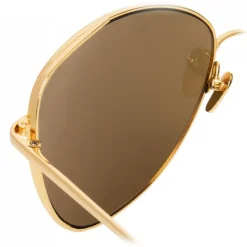 Linda Farrow - 566 C1 Cat Eye Sunglasses - Gold - Linda Farrow Eyewear - Avvenice