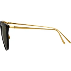 Linda Farrow - 683 C1 Cat Eye Sunglasses - Black - Linda Farrow Eyewear - Avvenice