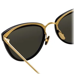 Linda Farrow - 683 C1 Cat Eye Sunglasses - Black - Linda Farrow Eyewear - Avvenice