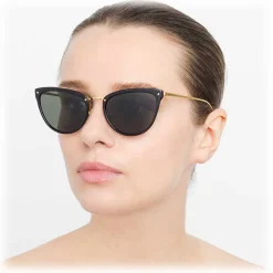 Linda Farrow - 683 C1 Cat Eye Sunglasses - Black - Linda Farrow Eyewear - Avvenice