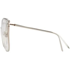 Linda Farrow - 809 C9 Cat Eye Optical Frames - White Gold - Linda Farrow Eyewear - Avvenice