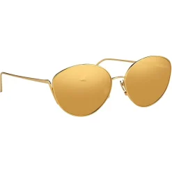Linda Farrow - 508 C1 Cat Eye Sunglasses - Yellow Gold - Linda Farrow Eyewear - Avvenice