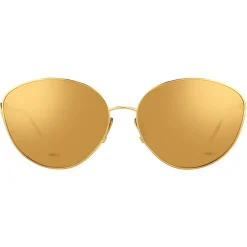 Linda Farrow - 508 C1 Cat Eye Sunglasses - Yellow Gold - Linda Farrow Eyewear - Avvenice