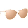 Linda Farrow - 809 C3 Cat Eye Sunglasses - Rose Gold - Linda Farrow Eyewear - Avvenice
