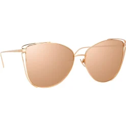 Linda Farrow - 809 C3 Cat Eye Sunglasses - Rose Gold - Linda Farrow Eyewear - Avvenice