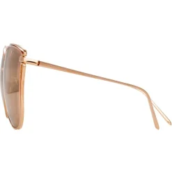Linda Farrow - 809 C3 Cat Eye Sunglasses - Rose Gold - Linda Farrow Eyewear - Avvenice