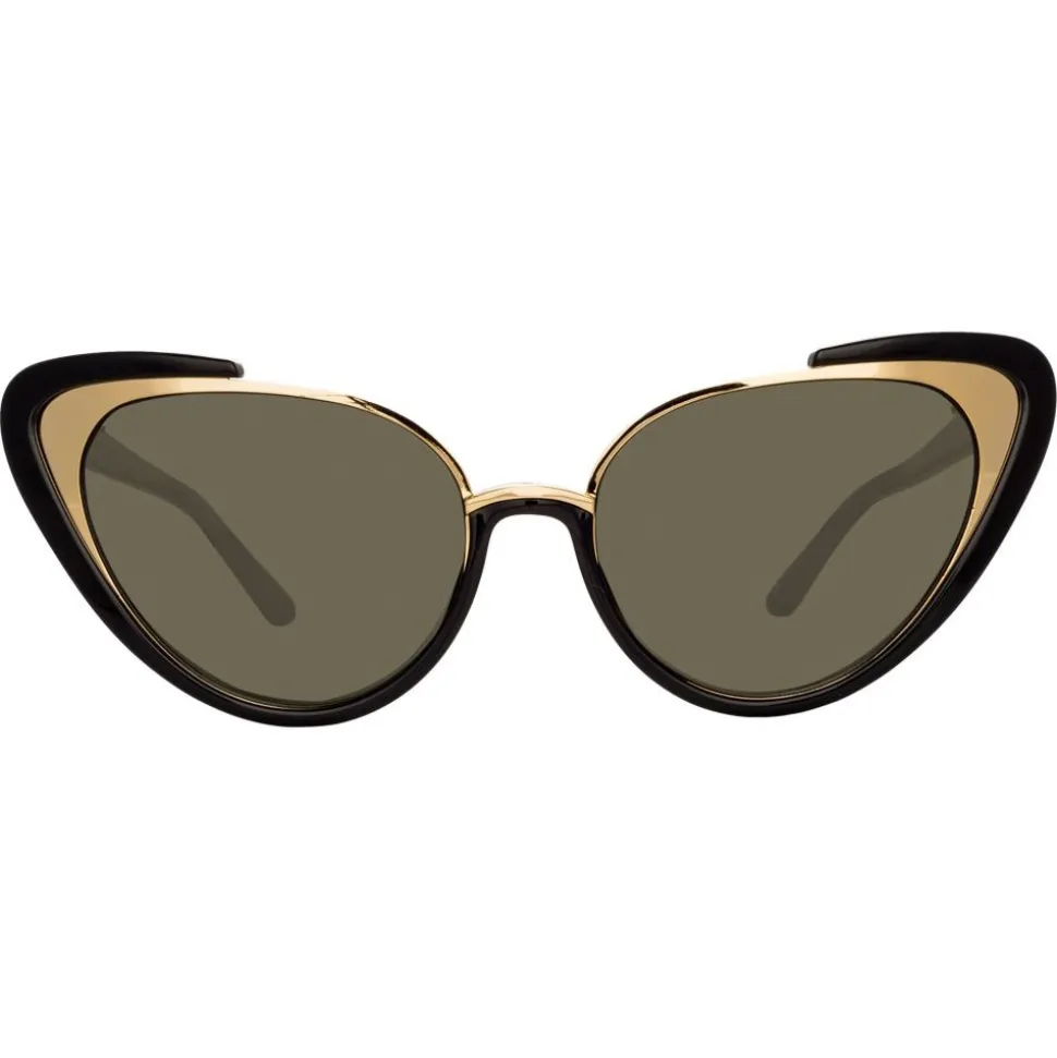 Linda Farrow - 736 C1 Cat Eye Sunglasses - Black - Linda Farrow Eyewear - Avvenice