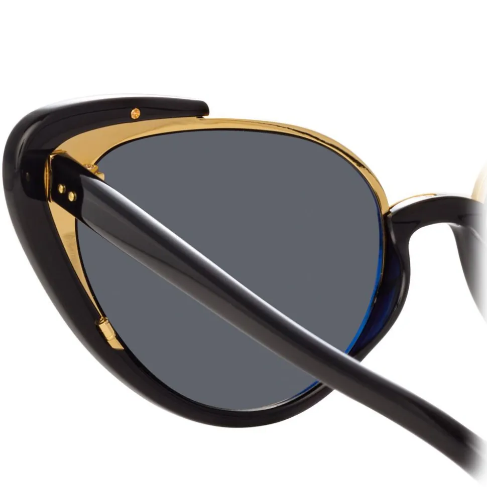 Linda Farrow - 736 C1 Cat Eye Sunglasses - Black - Linda Farrow Eyewear - Avvenice