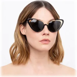 Linda Farrow - 736 C1 Cat Eye Sunglasses - Black - Linda Farrow Eyewear - Avvenice