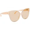 Linda Farrow - 656 C4 Cat Eye Sunglasses - Milky Peach - Linda Farrow Eyewear - Avvenice