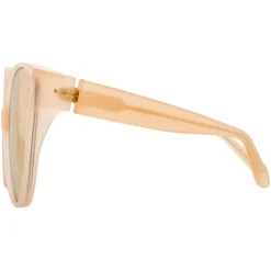 Linda Farrow - 656 C4 Cat Eye Sunglasses - Milky Peach - Linda Farrow Eyewear - Avvenice