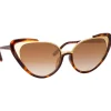 Linda Farrow - 736 C2 Cat Eye Sunglasses - Tortoise - Linda Farrow Eyewear - Avvenice