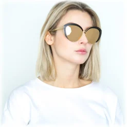 Linda Farrow - 579 C2 Cat Eye Sunglasses - Black - Linda Farrow Eyewear - Avvenice