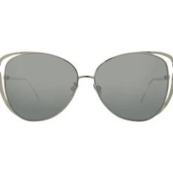 Linda Farrow - 661 C2 Cat Eye Sunglasses - White Gold - Linda Farrow Eyewear - Avvenice