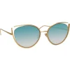 Linda Farrow - 668 C8 Cat Eye Sunglasses - Light Gold - Linda Farrow Eyewear - Avvenice