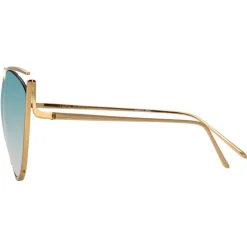 Linda Farrow - 668 C8 Cat Eye Sunglasses - Light Gold - Linda Farrow Eyewear - Avvenice
