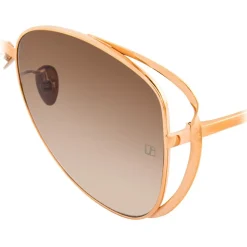 Linda Farrow - 661 C5 Cat Eye Sunglasses - Rose Gold - Linda Farrow Eyewear - Avvenice