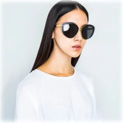 Linda Farrow - 579 C1 Cat Eye Sunglasses - Black - Linda Farrow Eyewear - Avvenice