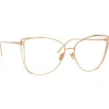 Linda Farrow - 809 C10 Cat Eye Optical Frames - Rose Gold - Linda Farrow Eyewear - Avvenice
