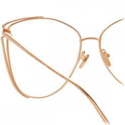 Linda Farrow - 809 C10 Cat Eye Optical Frames - Rose Gold - Linda Farrow Eyewear - Avvenice