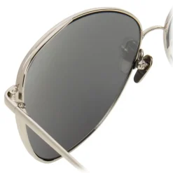 Linda Farrow - 566 C2 Cat Eye Sunglasses - White Gold - Linda Farrow Eyewear - Avvenice