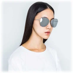 Linda Farrow - 566 C2 Cat Eye Sunglasses - White Gold - Linda Farrow Eyewear - Avvenice