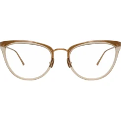 Linda Farrow - 683 C12 Cat Eye Optical Frames - Ash - Linda Farrow Eyewear - Avvenice