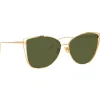 Linda Farrow - 809 C4 Cat Eye Sunglasses - Yellow Gold - Linda Farrow Eyewear - Avvenice