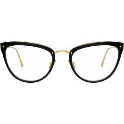 Linda Farrow - 683 C10 Cat Eye Optical Frames - Black - Linda Farrow Eyewear - Avvenice