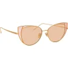 Linda Farrow - 855 C8 Cat Eye Sunglasses - Rose Gold - Linda Farrow Eyewear - Avvenice