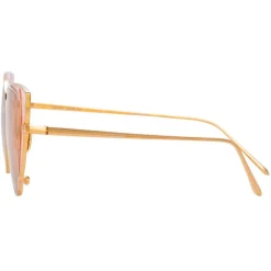 Linda Farrow - 855 C8 Cat Eye Sunglasses - Rose Gold - Linda Farrow Eyewear - Avvenice