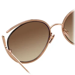 Linda Farrow - 668 C6 Cat Eye Sunglasses - Rose Gold - Linda Farrow Eyewear - Avvenice