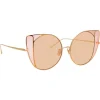 Linda Farrow - 854 C8 Cat Eye Sunglasses - Rose Gold - Linda Farrow Eyewear - Avvenice