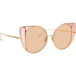 Linda Farrow - 854 C8 Cat Eye Sunglasses - Rose Gold - Linda Farrow Eyewear - Avvenice