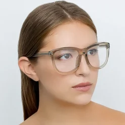 Linda Farrow - 712 C15 D-Frame Optical - Truffle - Linda Farrow Eyewear - Avvenice