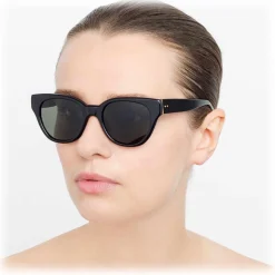 Linda Farrow - 653 C1 D-Frame Sunglasses - Black - Linda Farrow Eyewear - Avvenice