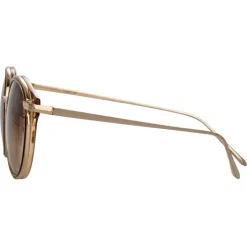Linda Farrow - 911 C3 D-Frame Sunglasses - Tobacco - Linda Farrow Eyewear - Avvenice