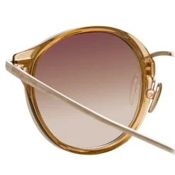 Linda Farrow - 911 C3 D-Frame Sunglasses - Tobacco - Linda Farrow Eyewear - Avvenice