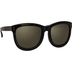 Linda Farrow - 712 C1 D-Frame Sunglasses - Black - Linda Farrow Eyewear - Avvenice