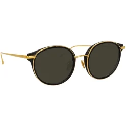 Linda Farrow - 911 C1 D-Frame Sunglasses - Black - Linda Farrow Eyewear - Avvenice