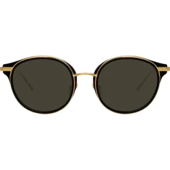 Linda Farrow - 911 C1 D-Frame Sunglasses - Black - Linda Farrow Eyewear - Avvenice