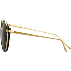 Linda Farrow - 911 C1 D-Frame Sunglasses - Black - Linda Farrow Eyewear - Avvenice