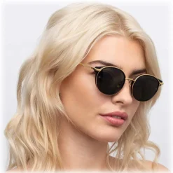 Linda Farrow - 911 C1 D-Frame Sunglasses - Black - Linda Farrow Eyewear - Avvenice