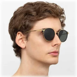 Linda Farrow - 911 C1 D-Frame Sunglasses - Black - Linda Farrow Eyewear - Avvenice
